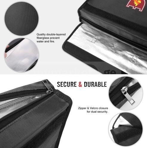 Kissmi Fireproof Document Money File Bag Мешок 15x11x3 С Тбилиси - изображение 2