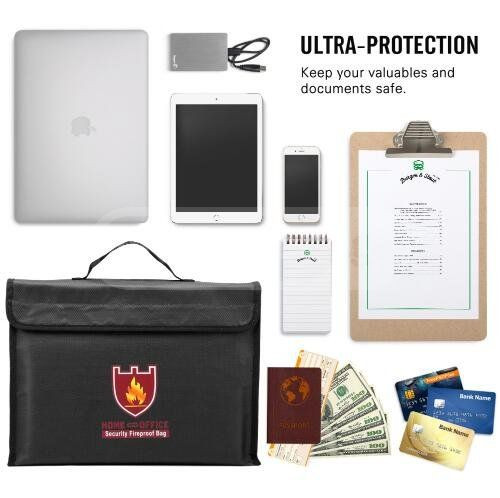 Kissmi Fireproof Document Money File Bag Мешок 15x11x3 С Тбилиси - изображение 1