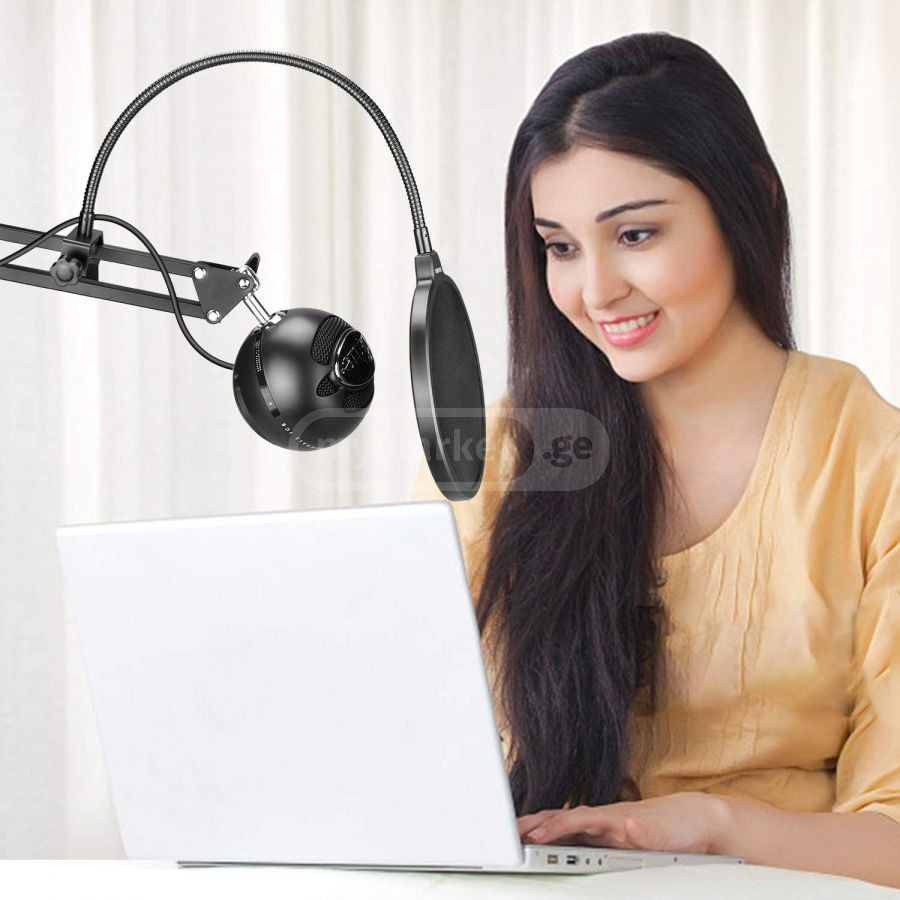 Aokeo Professional Microphone Pop Filter Mask Shield для Blu Тбилиси - изображение 3