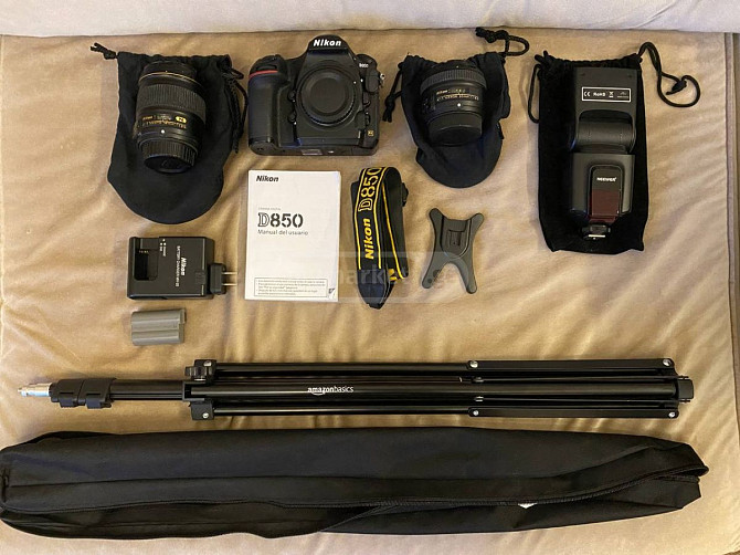 Nikon D850 + lens and accessories for sale Tbilisi - photo 1