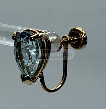 1935 Antique gold earring with topaz Tbilisi - photo 5