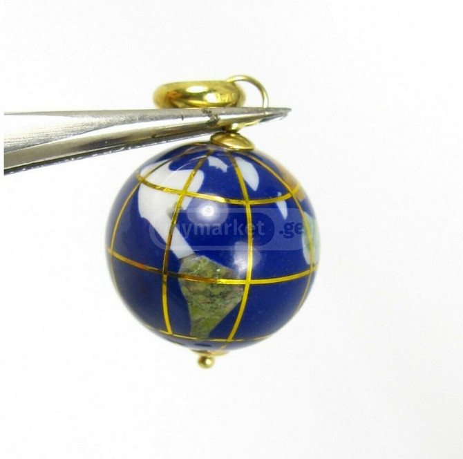 1848 Gold Italian Enamel Globe Pendant Tbilisi - photo 1