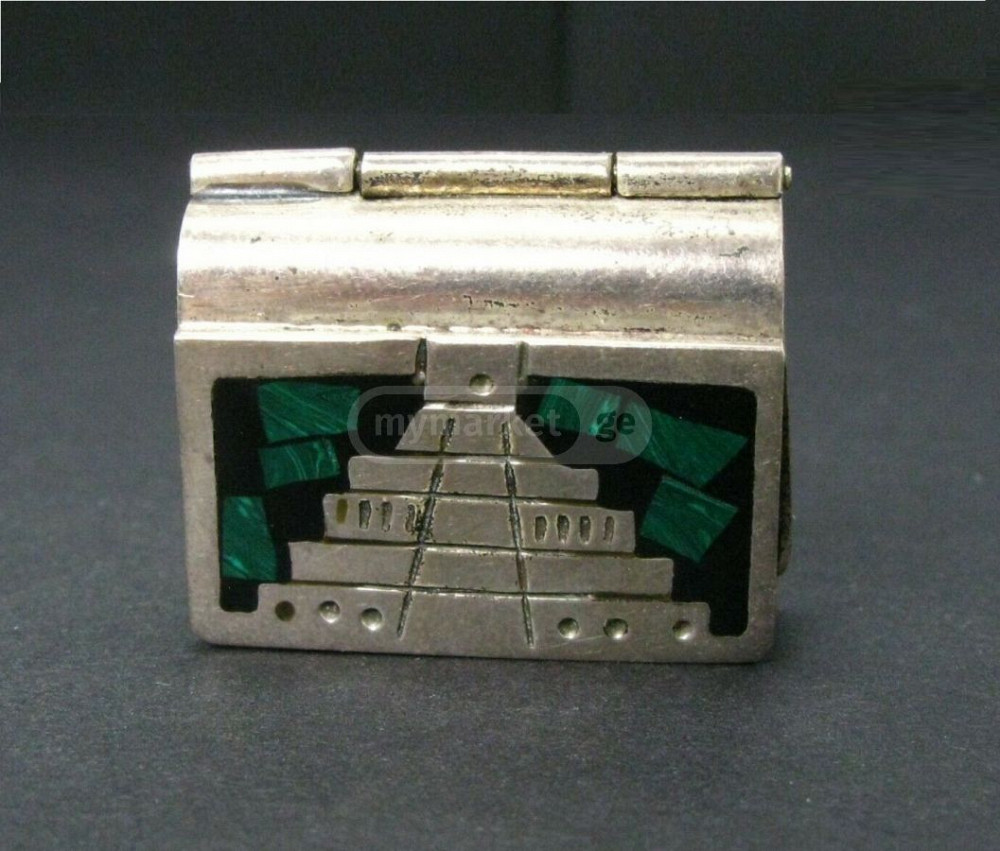 1959 ანტიკვარი ვერცხლის პატარა წამლის ყუთი თბილისი - photo 1