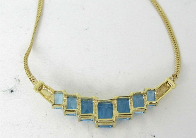 1751 gold necklace with topaz Tbilisi - photo 4