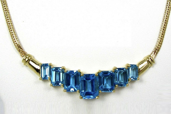 1751 gold necklace with topaz Tbilisi - photo 1