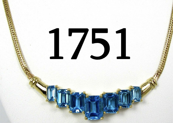 1751 gold necklace with topaz Tbilisi - photo 2