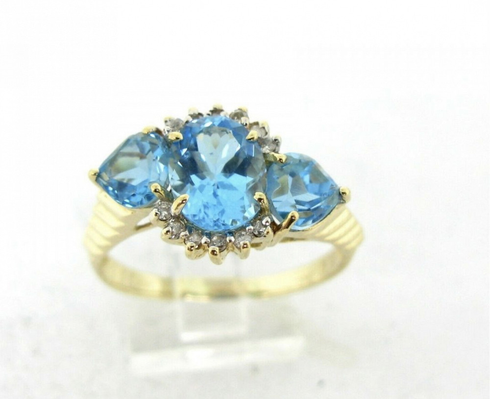 1726 ოქროს ბეჭედი ტოპაზით და ბრილიატებით Tbilisi - photo 3