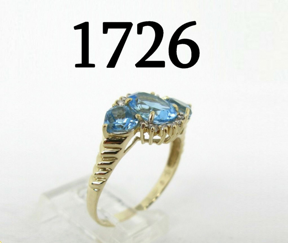 1726 ოქროს ბეჭედი ტოპაზით და ბრილიატებით Tbilisi - photo 2