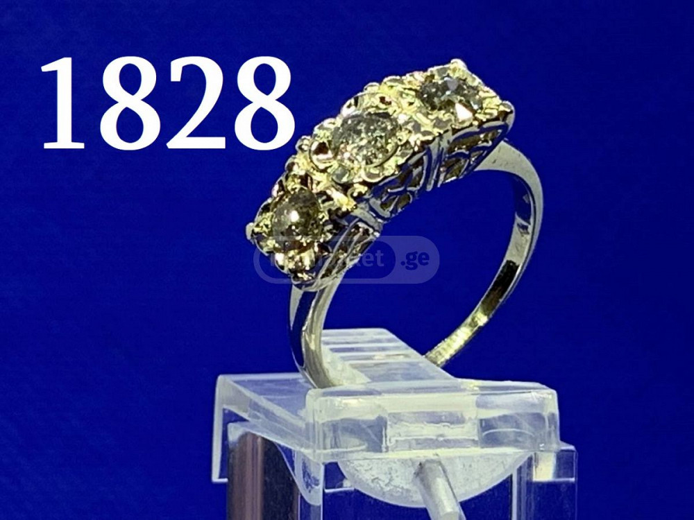 1828 ოქროს ანტიკვარი ბეჭედი 1.03ctw ბრილიანტებით Tbilisi - photo 2
