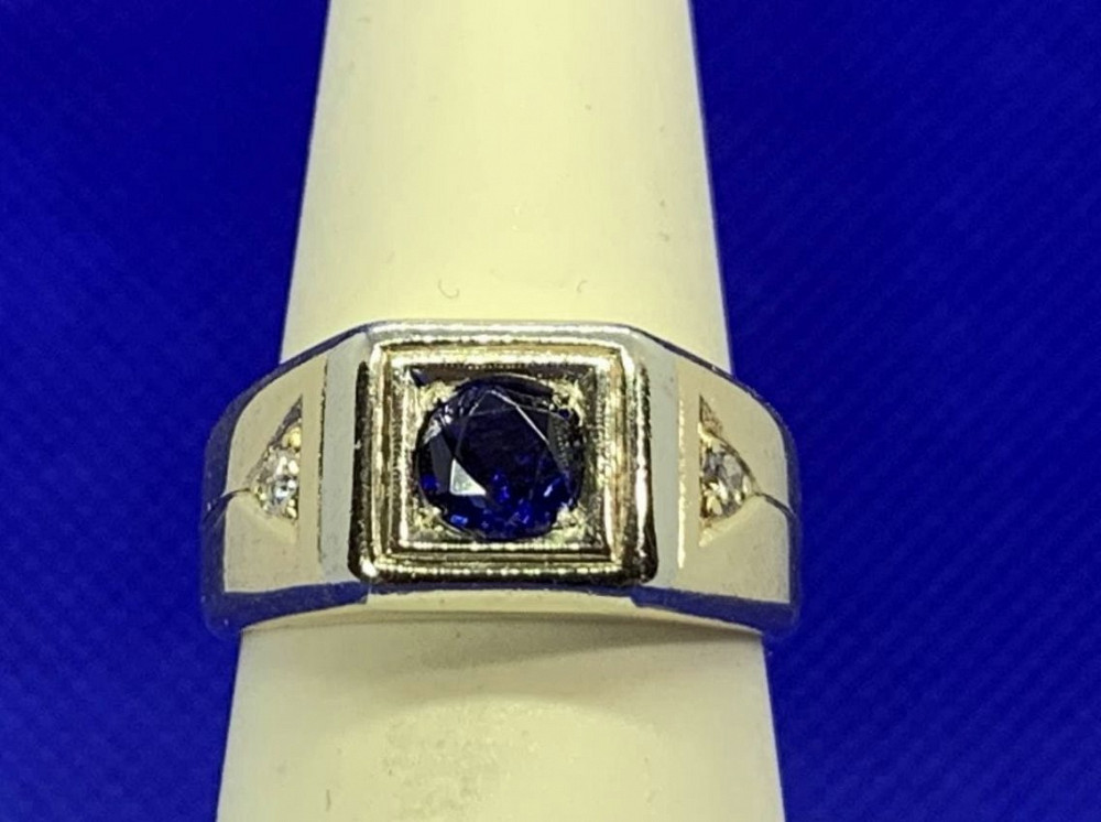 1825 ოქროს ბეჭედი საფირონით და ბრილიანტებით Tbilisi - photo 4