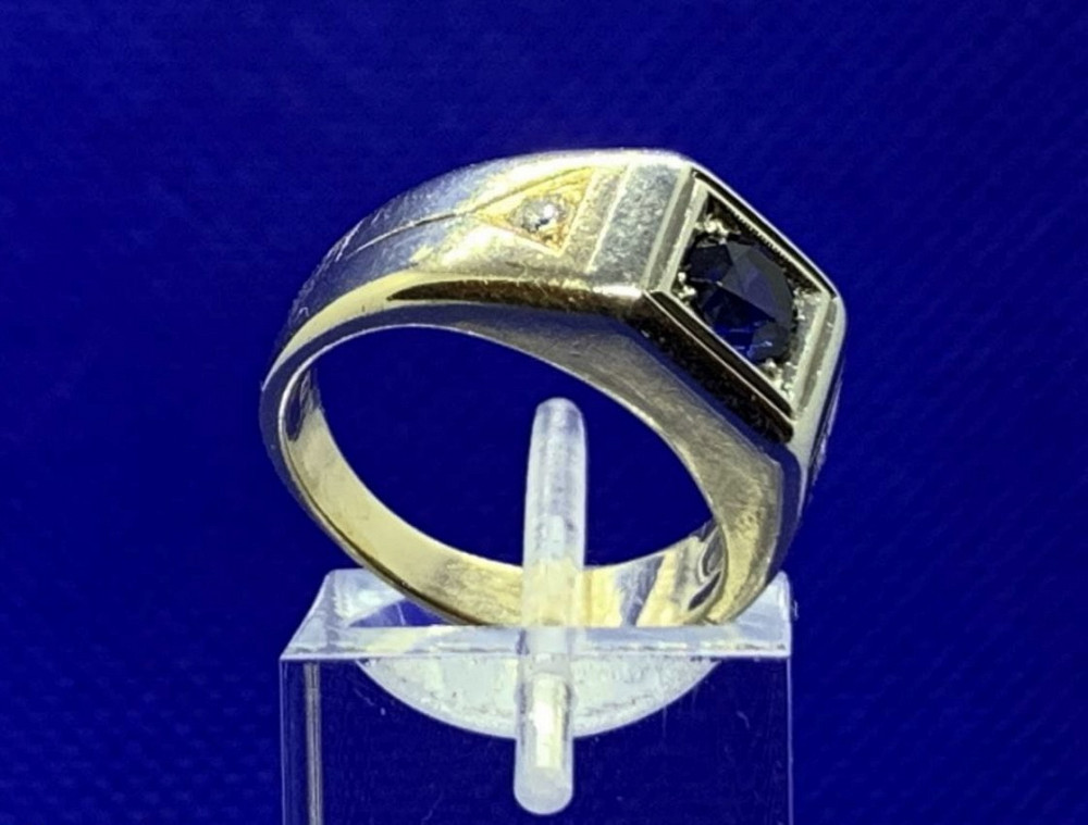 1825 ოქროს ბეჭედი საფირონით და ბრილიანტებით Tbilisi - photo 5