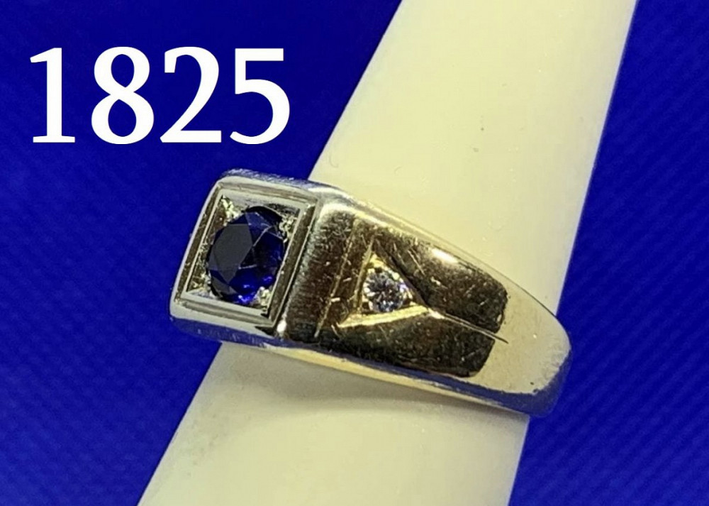 1825 ოქროს ბეჭედი საფირონით და ბრილიანტებით Tbilisi - photo 2