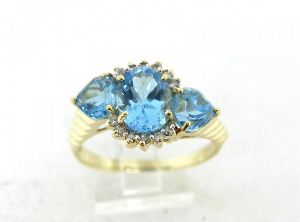 1726 ოქროს ბეჭედი ტოპაზით და ბრილიატებით Tbilisi - photo 4