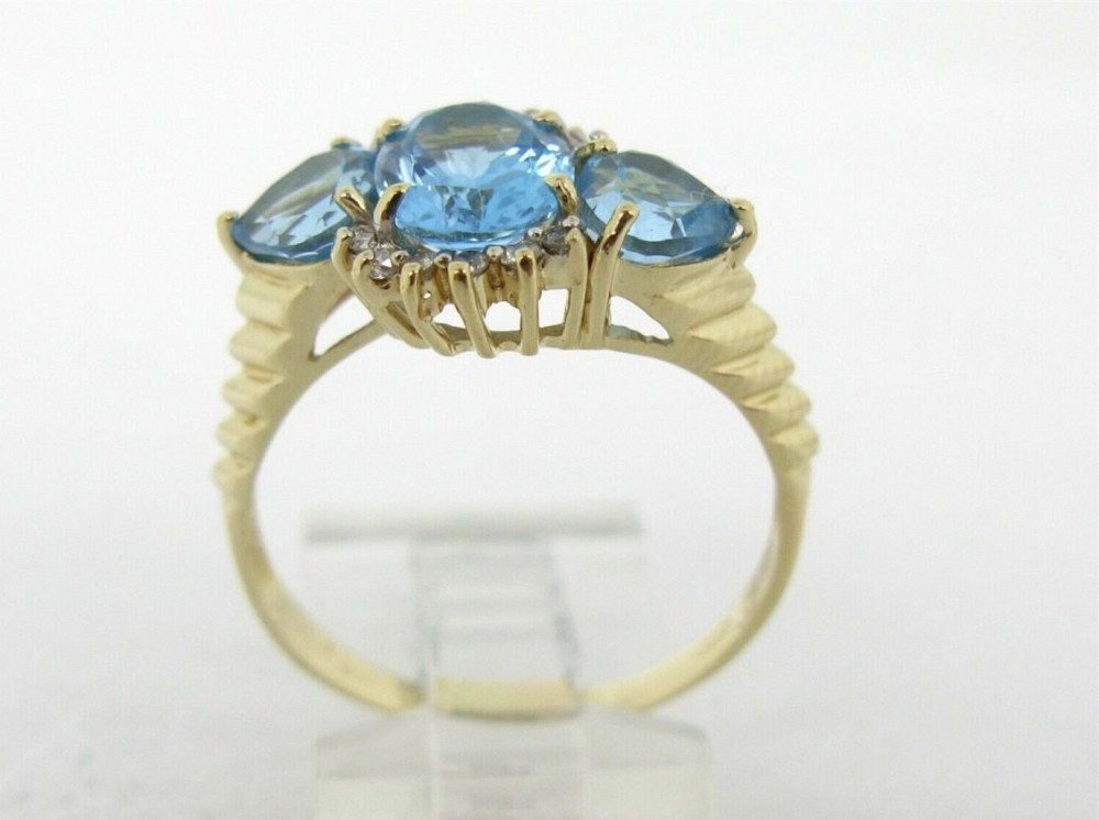 1726 ოქროს ბეჭედი ტოპაზით და ბრილიატებით Tbilisi - photo 2