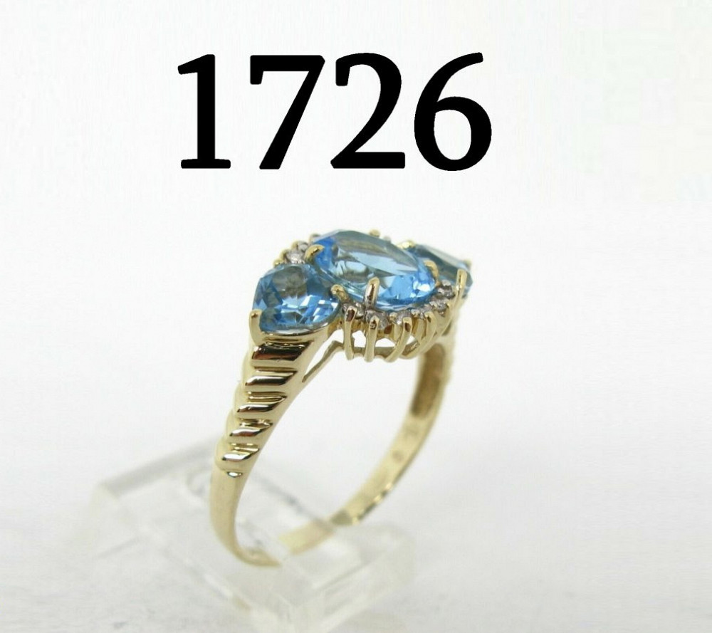 1726 ოქროს ბეჭედი ტოპაზით და ბრილიატებით Tbilisi - photo 3