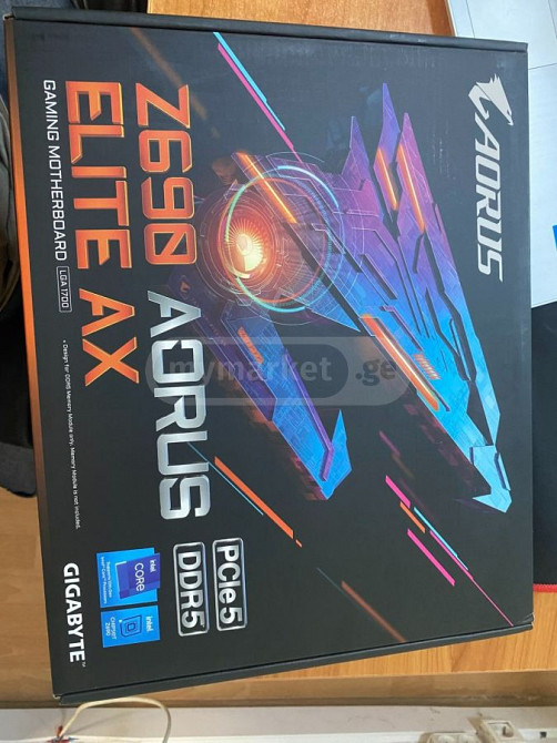 დედადაფა GIGABYTE Z690 AORUS ELITE AX DDR5 LGA 1700 Intel ATX Motherb Тбилиси - изображение 2