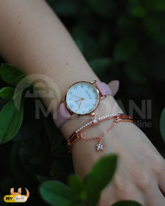 იყიდება ვარდისფერი ქალის საათი სამაჯურით თბილისი - photo 2