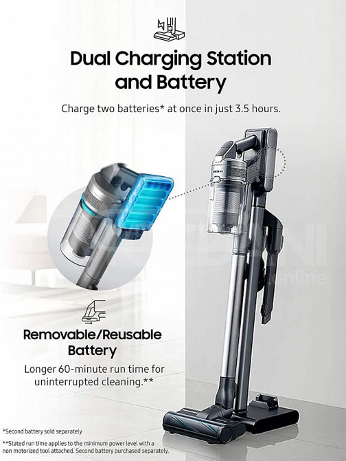Продается Samsung 90 + CS Bundle Jet Cordless Stick Vacuum, гр Тбилиси - изображение 2