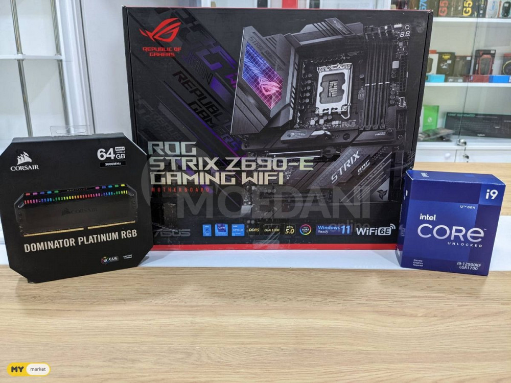✅NEW ✅ASUS ROG Strix Z690-E Gaming WiFi-i9-12900KF-RAM64(4 Tbilisi - photo 1