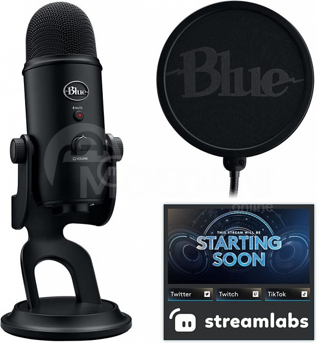 ✅ახალი✅Logitech Blue Yeti Game Streaming Kit with Yeti ✅ თბილისი - photo 1