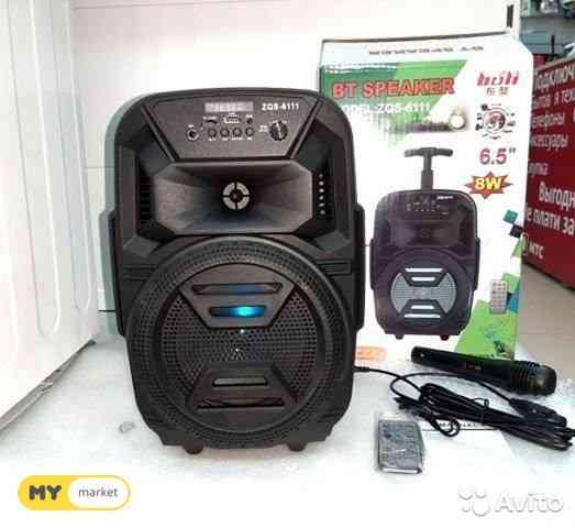 Bluetooth karaoke speaker with microphone! Delivery on the spot! Tbilisi