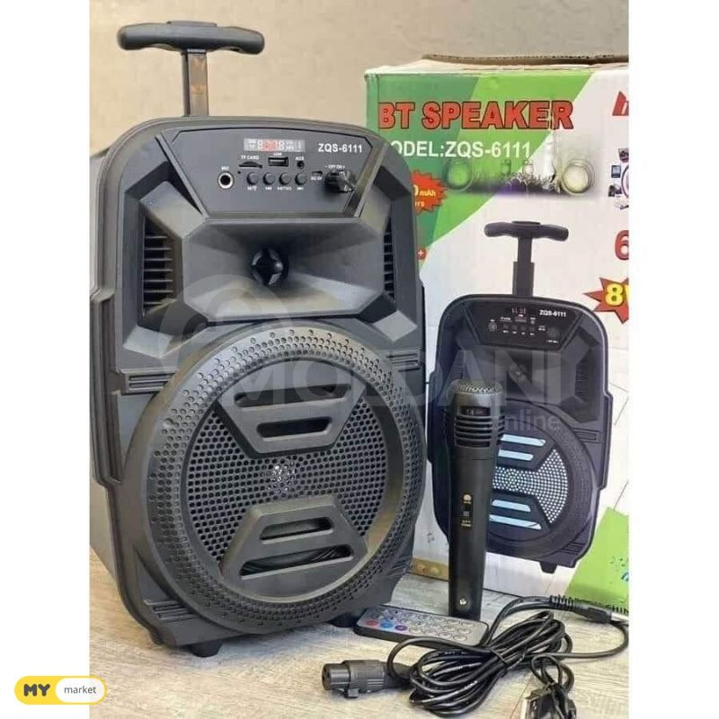 Bluetooth karaoke speaker with microphone! Delivery on the spot! Tbilisi - photo 1