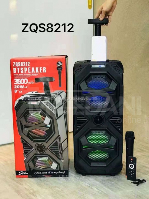 Bluetooth speaker with wireless microphone! with on-site delivery Tbilisi - photo 1