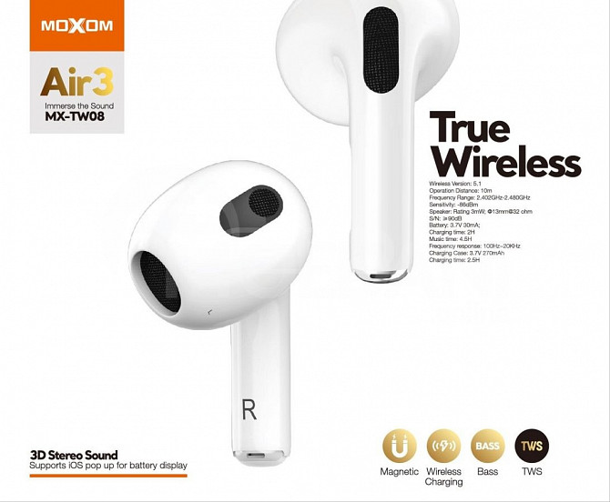Airpods Air3(2022) MoXom earphone with delivery! Tbilisi - photo 2