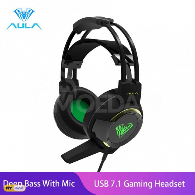 AULA G-91 USB 7.1 Pro Gaming Headset ყურსასმენი თბილისი - photo 1