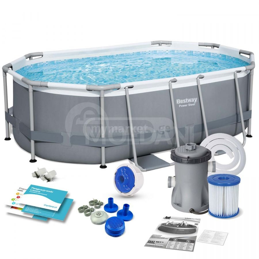 Pool, filter, 305x200x84 cm, free delivery! 3.668 liters Tbilisi - photo 1