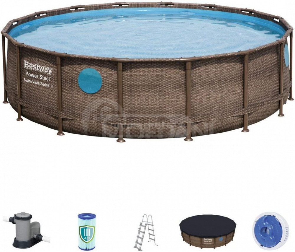 Бассейн, фильтр, лестница, 4,88х1,22 см, бесплатная доставка! 19 480 л Тбилиси - изображение 1