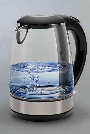 Стеклянный электрический чайник с синей подсветкой Тбилиси