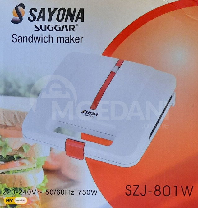 Бельгийская вафельница SAYONA, мощность 750 Вт, гарантия 1 год. Тбилиси - изображение 1