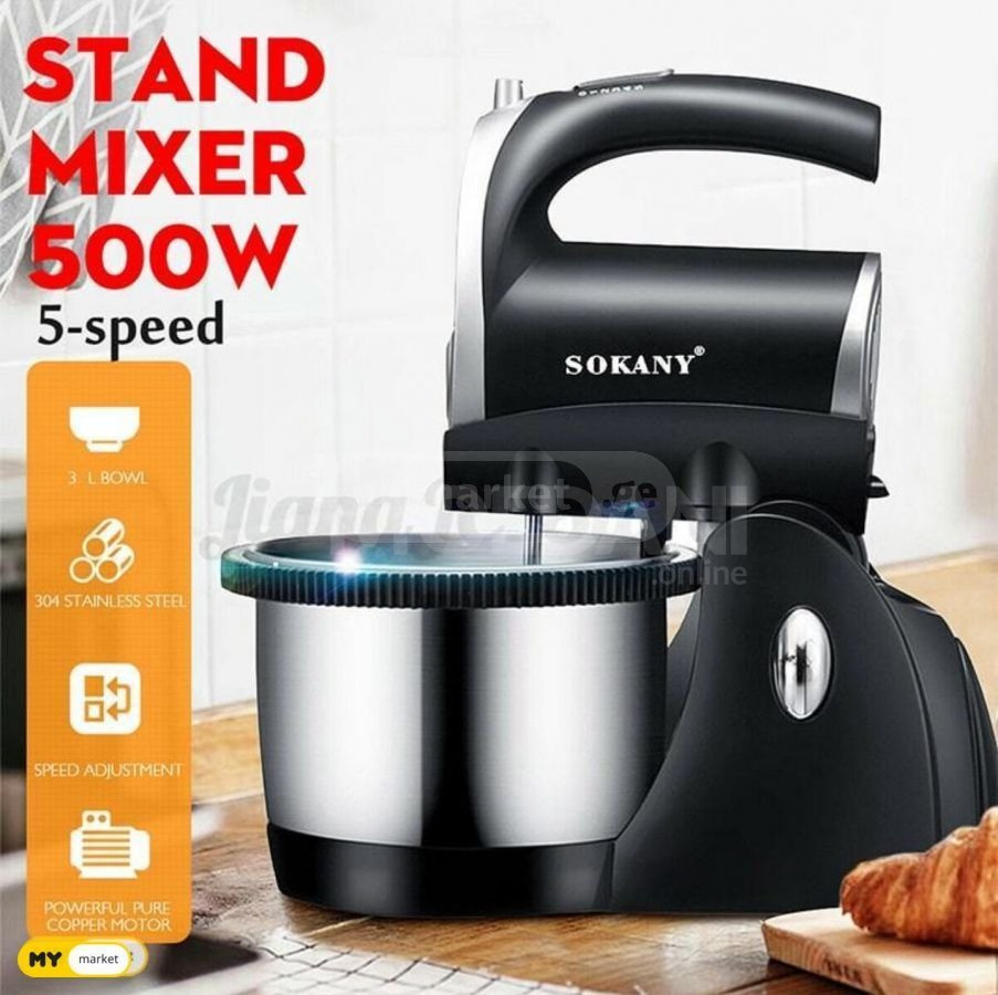 Соканый миксер емкостью 3,5 литра. 500 Вт. У нас есть служба доставки Тбилиси - изображение 1