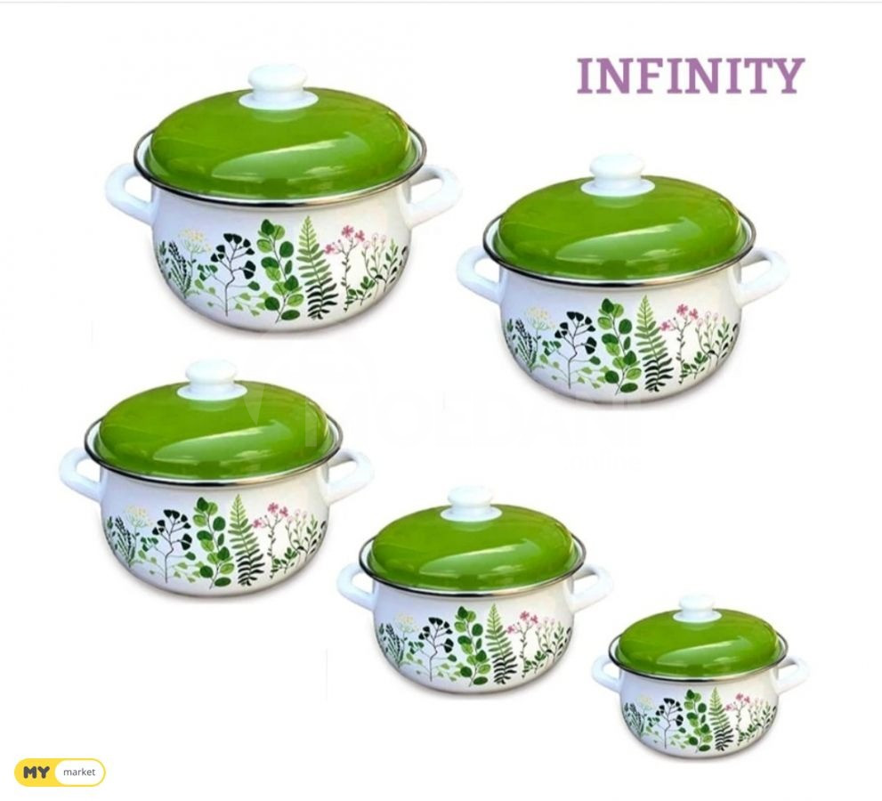 A set of enamel pots. Turkish. Thick-bottomed. Address Mit Tbilisi - photo 1