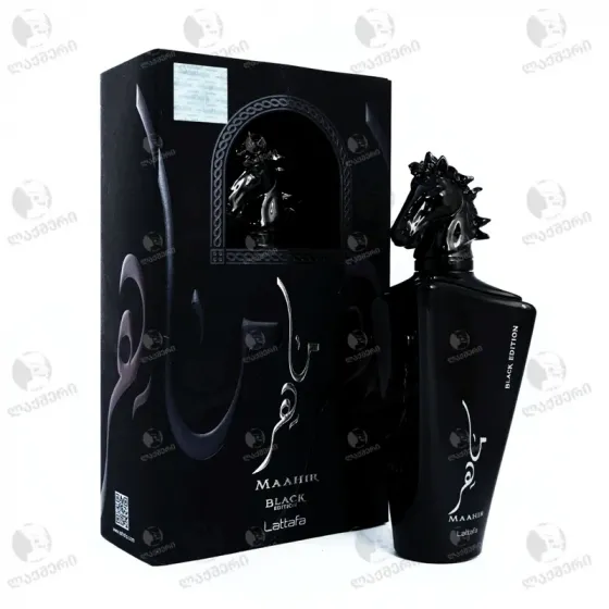 Unisex არაბული სუნამო Maahir Black Edition Lattafa (100 ML) თბილისი
