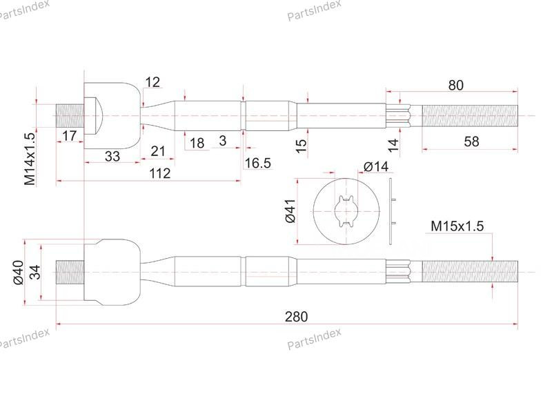 Тяга рулевая SAT ST4550329655 Тбилиси - изображение 1