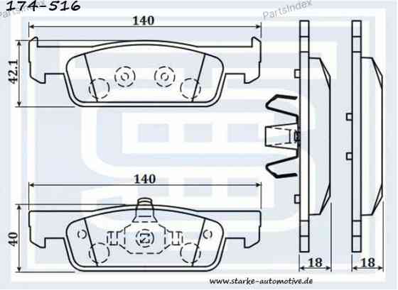 Колодки тормозные дисковые Starke 174516 Тбилиси
