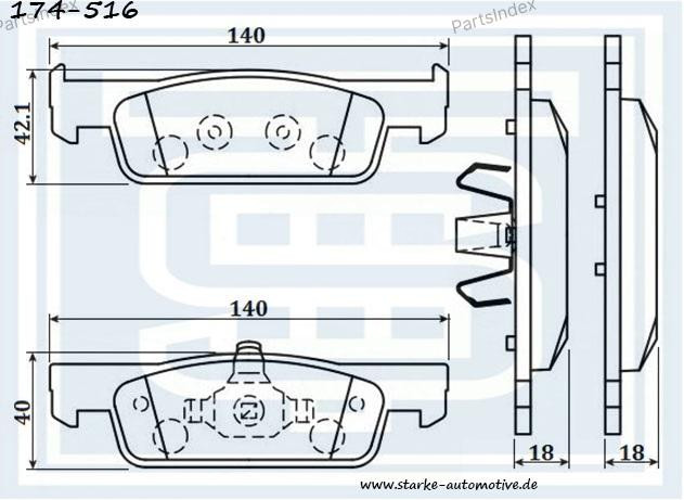 Колодки тормозные дисковые Starke 174516 Тбилиси - изображение 1