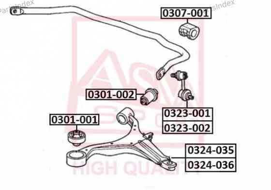 სტაბილიზატორის მილისა (სუხოის რეზინა, ვტულკა) suhois vtulka Asva 0307001 თბილისი