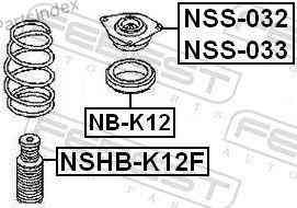 ამორტიზატორის საყრდენი ბალიში  Febest NSS-033 თბილისი
