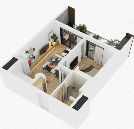 Apartments For Sale two-room 53.5м² 13/24 floor Tbilisi