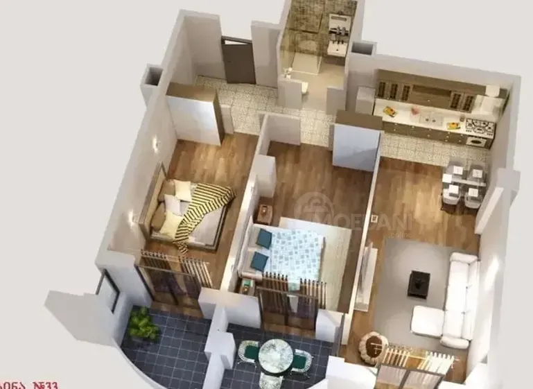 იყიდება 3 ოთახიანი ბინას 93მ² 10/15 სართ თბილისი - photo 3