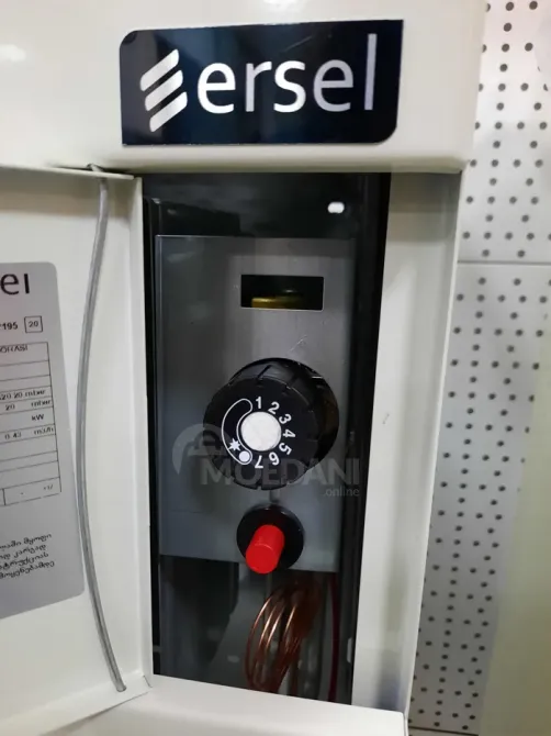 80-100 მ² გაზის გამათბობელი ბუხრის ეფექტითა და იტალიური მექანიზმით Ersel 10 Ehs9000Kcs შავი თბილისი - photo 3