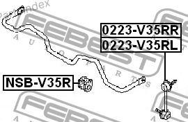 Stabilizer Link Febest 0223-V35RR Tbilisi