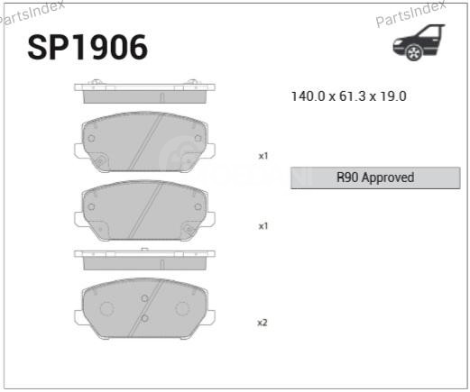 Disc Brake Pads Hi-q SP1906 Tbilisi - photo 1