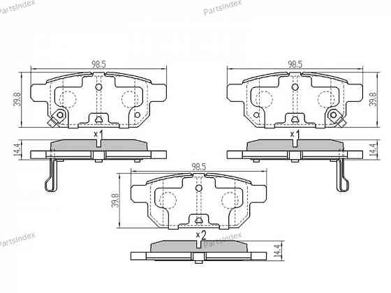 სამუხრუჭე დისკის ხუნდები  ( hundebi ) SAT ST5580068L00 თბილისი