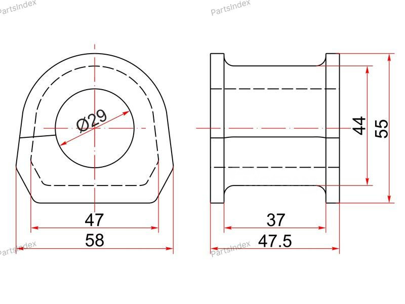 Stabilizer Bar Bushing SAT STMR374519 Tbilisi - photo 1