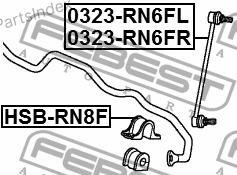 Stabilizer Bar Bushing Febest HSBRN8F Tbilisi - photo 1