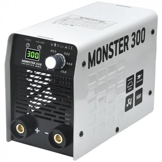 Იტალიური წარმოების შედუღების აპარატი Monster MS-300A + ქეისი, ნიღაბი, ფუნჯი / ჩაქუჩი (140-260 V) თბილისი
